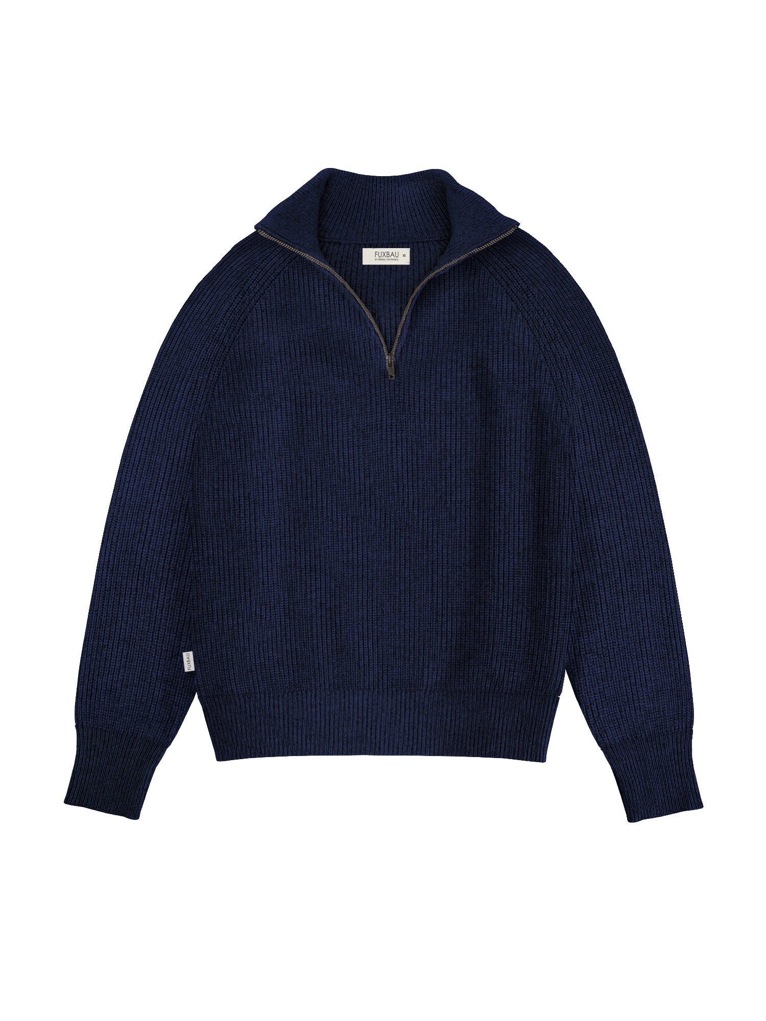 Nachhaltiger Fair Fashion Frauen Troyer in navy aus 100% Merinowolle und made in Italy