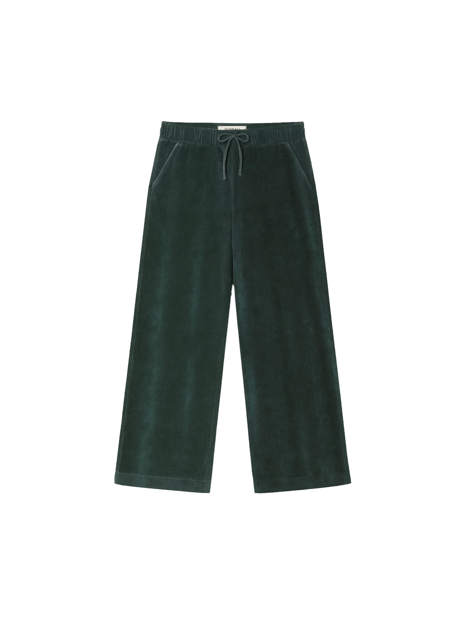 Nachhatltige FUXBAU Frauen Samt Hose in grün aus 100% GOTS zertifizierter Biobaumwolle made in Portugal.