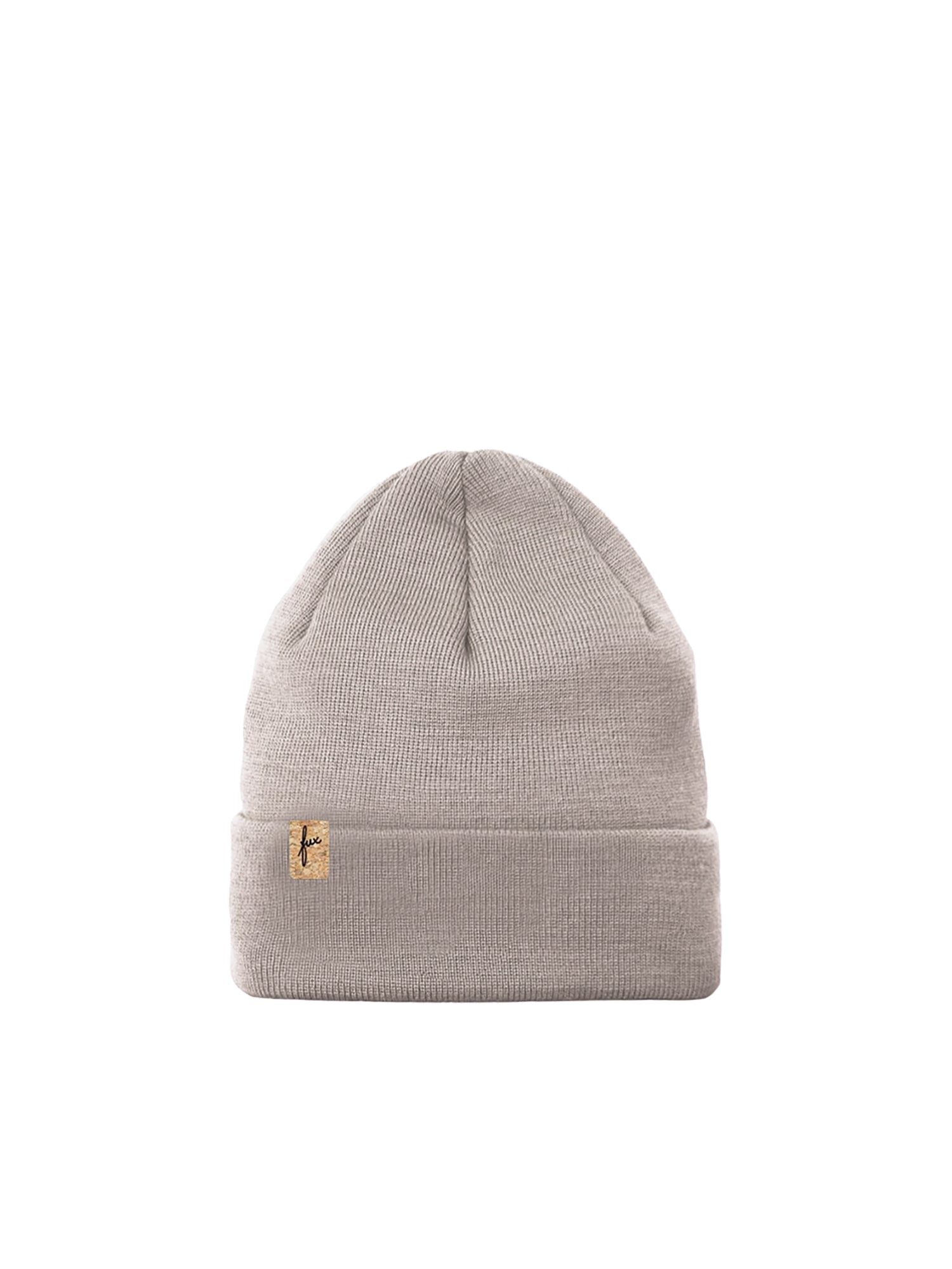 FUXBAU Merino Kork Beanie in sand für Kinder zwischen 1 und 12 Jahren aus 100% Merinowolle und fair hergestellt in Deutschland.