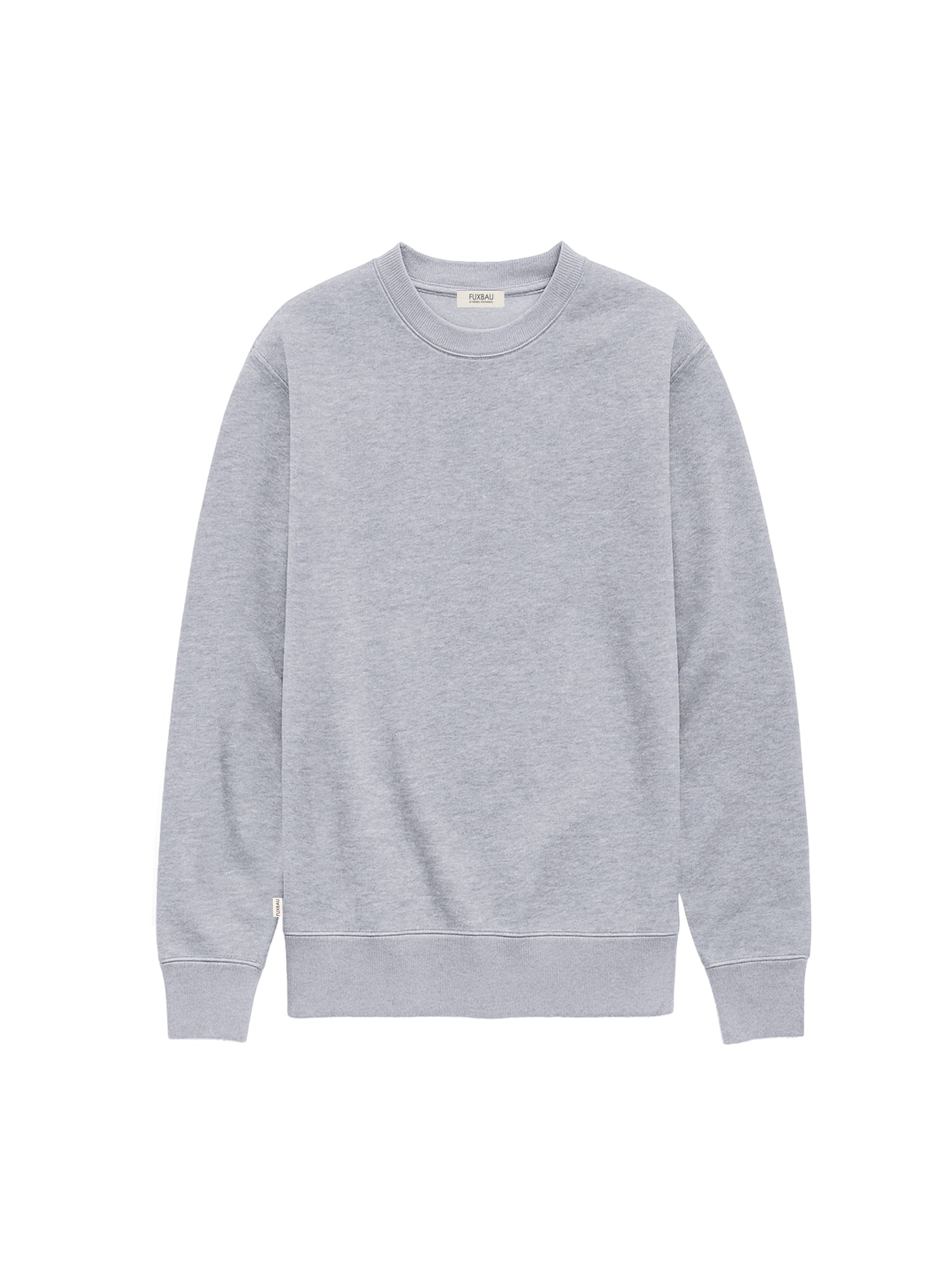 Nachhaltige und Qualitativ hochwertiger Männer Basic Sweater in graumeliert aus 100% GOTS zertifizierte Biobaumwolle made in Portugal