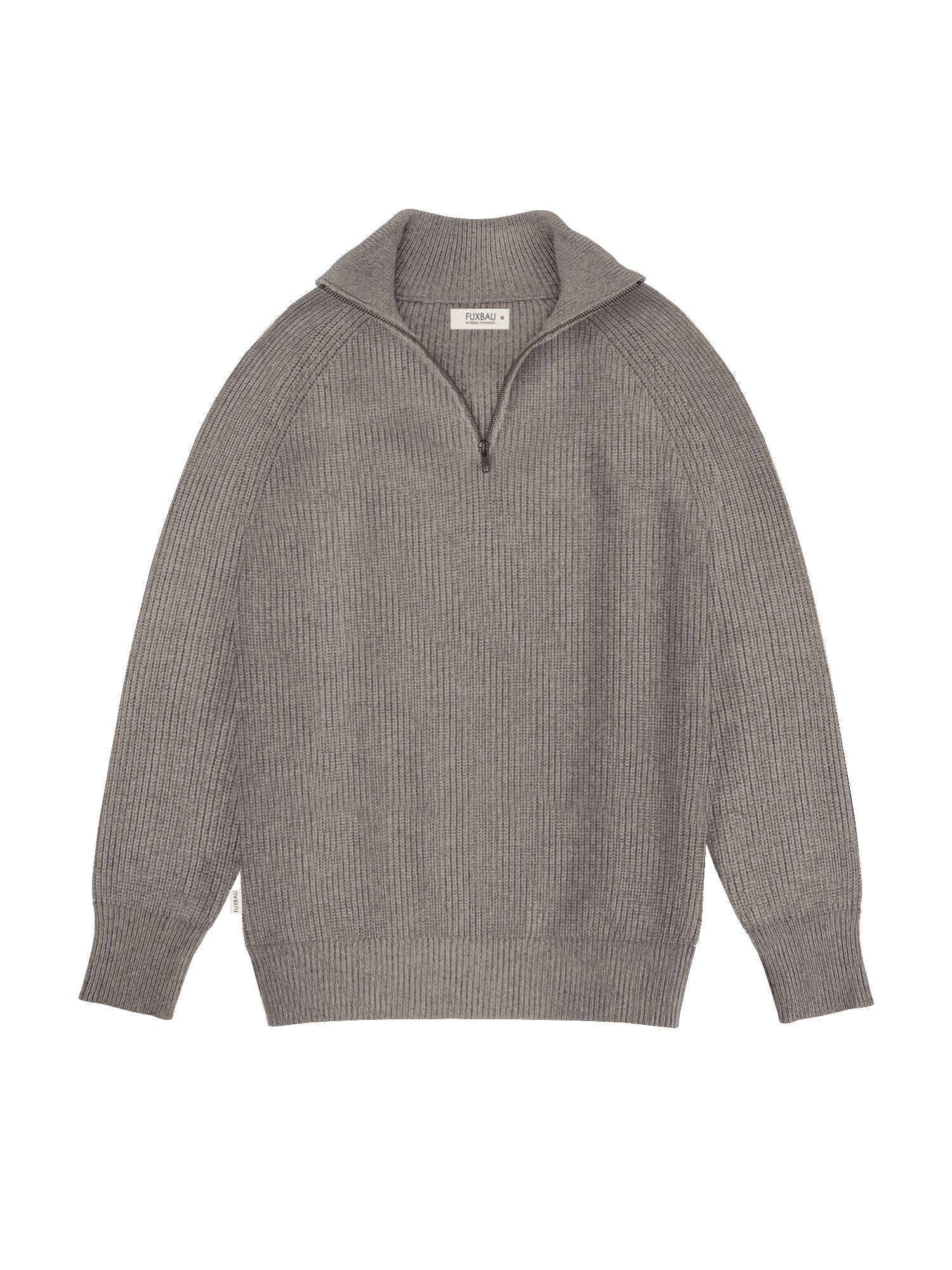 Nachhaltiger Fair Fasion Männer Troyer in braun aus 100% Merinowolle und made in Italy