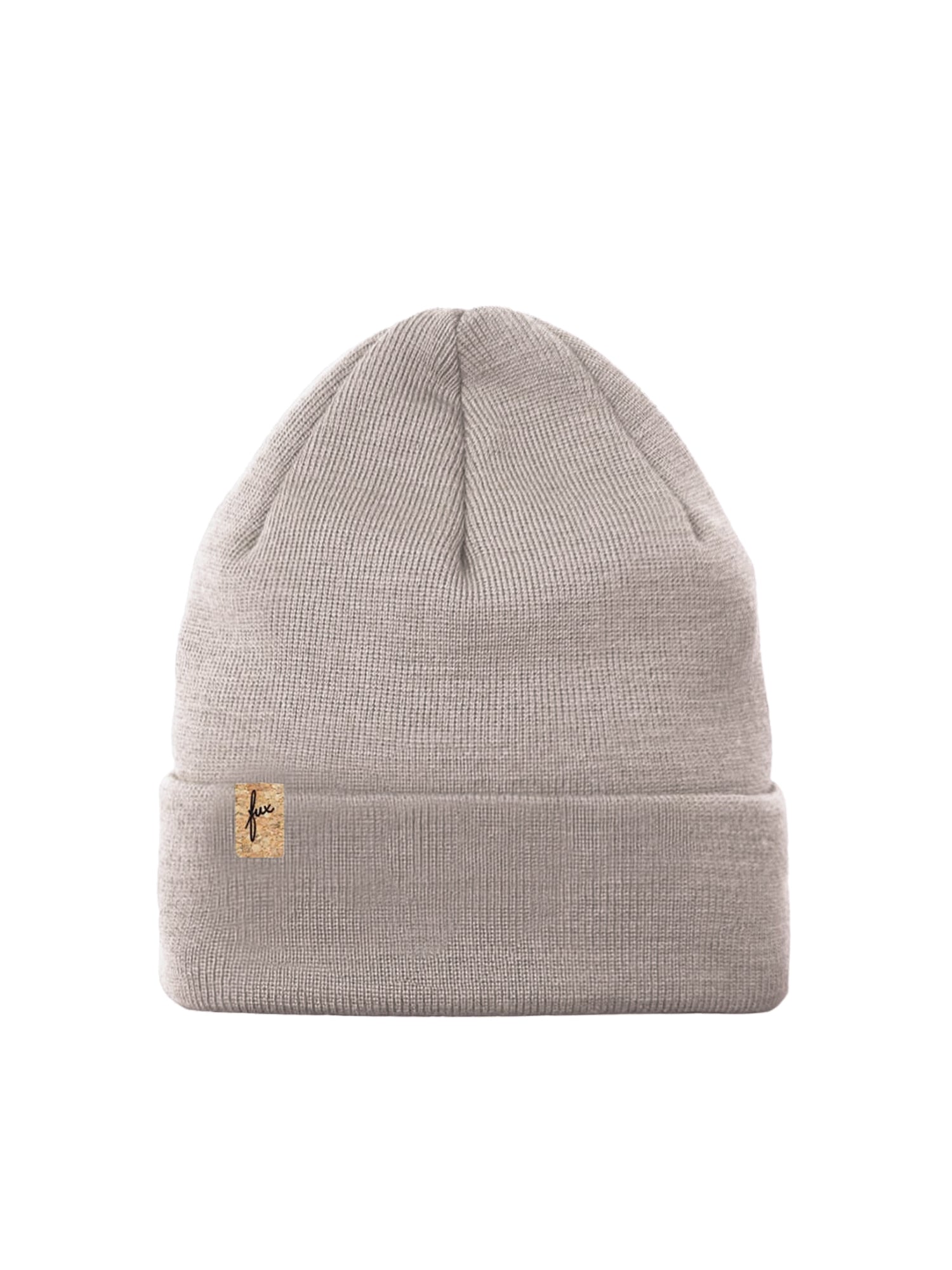 FUXBAU Merino Kork Beanie in sand, Made in germany, 100% Merinowolle, Sozial, Fair & Nachhaltig