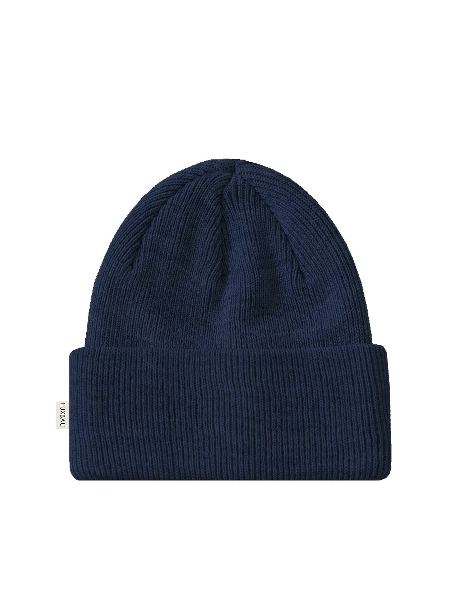 FUXBAU Merino Strickmütze in navy aus 100% GOTS zertifizierter Merinowolle