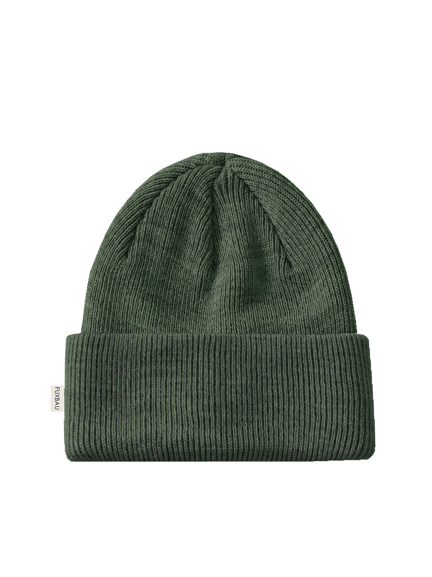FUXBAU Merino Strickmütze in waldgrün aus 100% GOTS zertifizierter Merinowolle