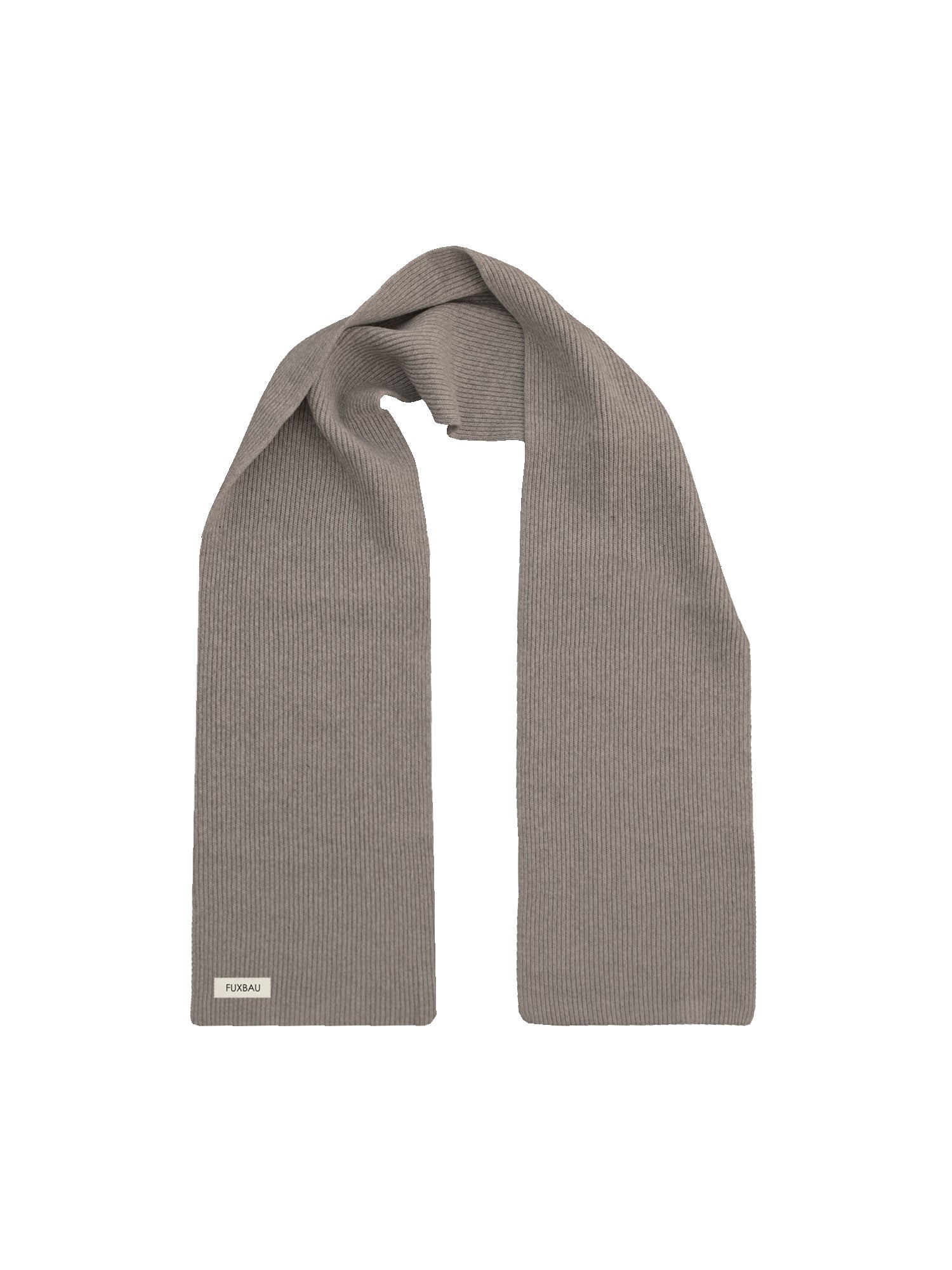 Nachhaltiger fair Fashion Merino Schal extra lang in braunmeliert von FUXBAU aus 100% Merinowolle, made in Italy, extrabreit % warm