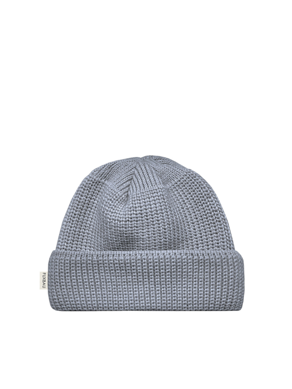 Kurze Merino Fischermütze - graumeliert
