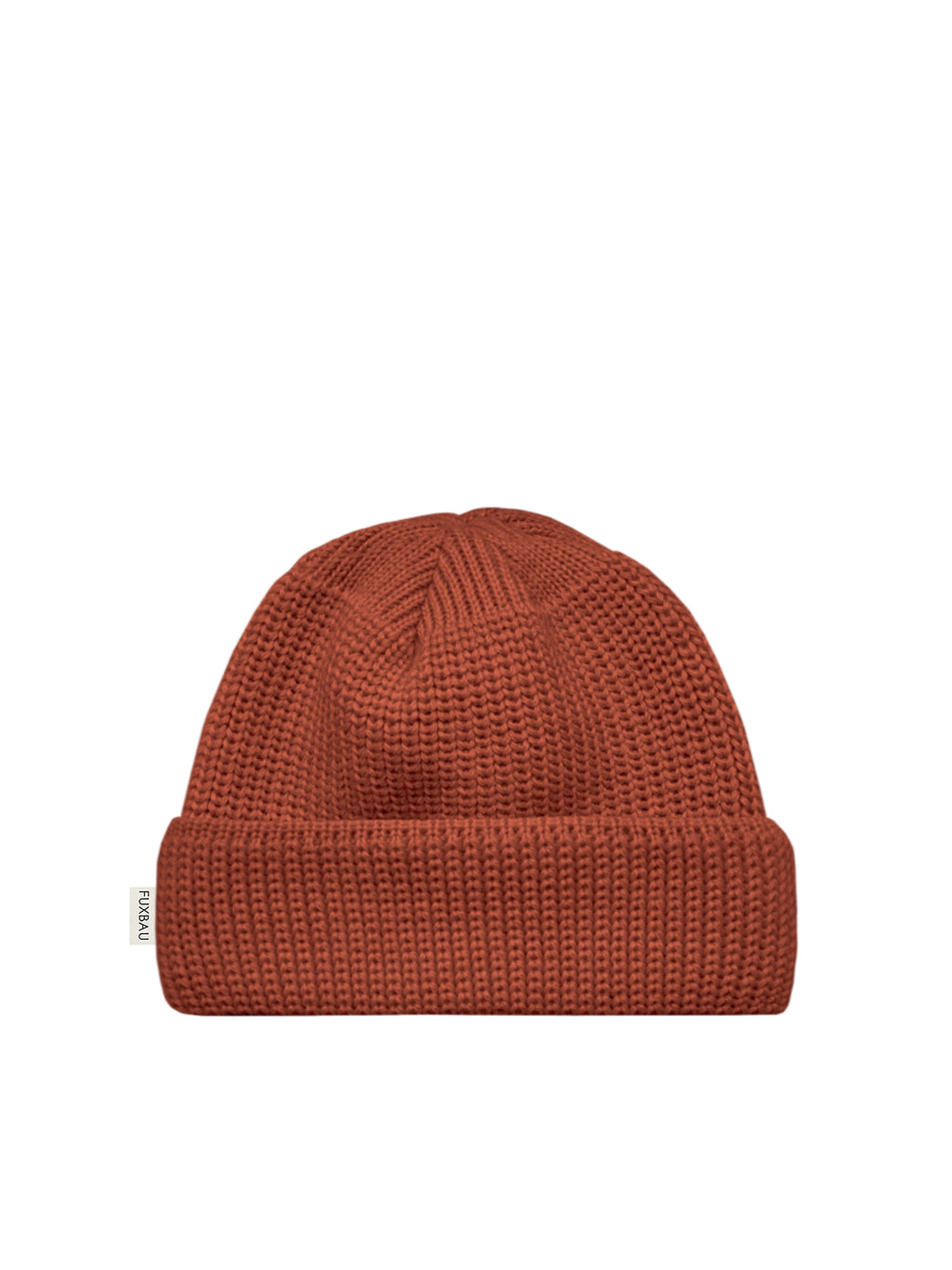 Kurze Merino Fischermütze - herbstorange