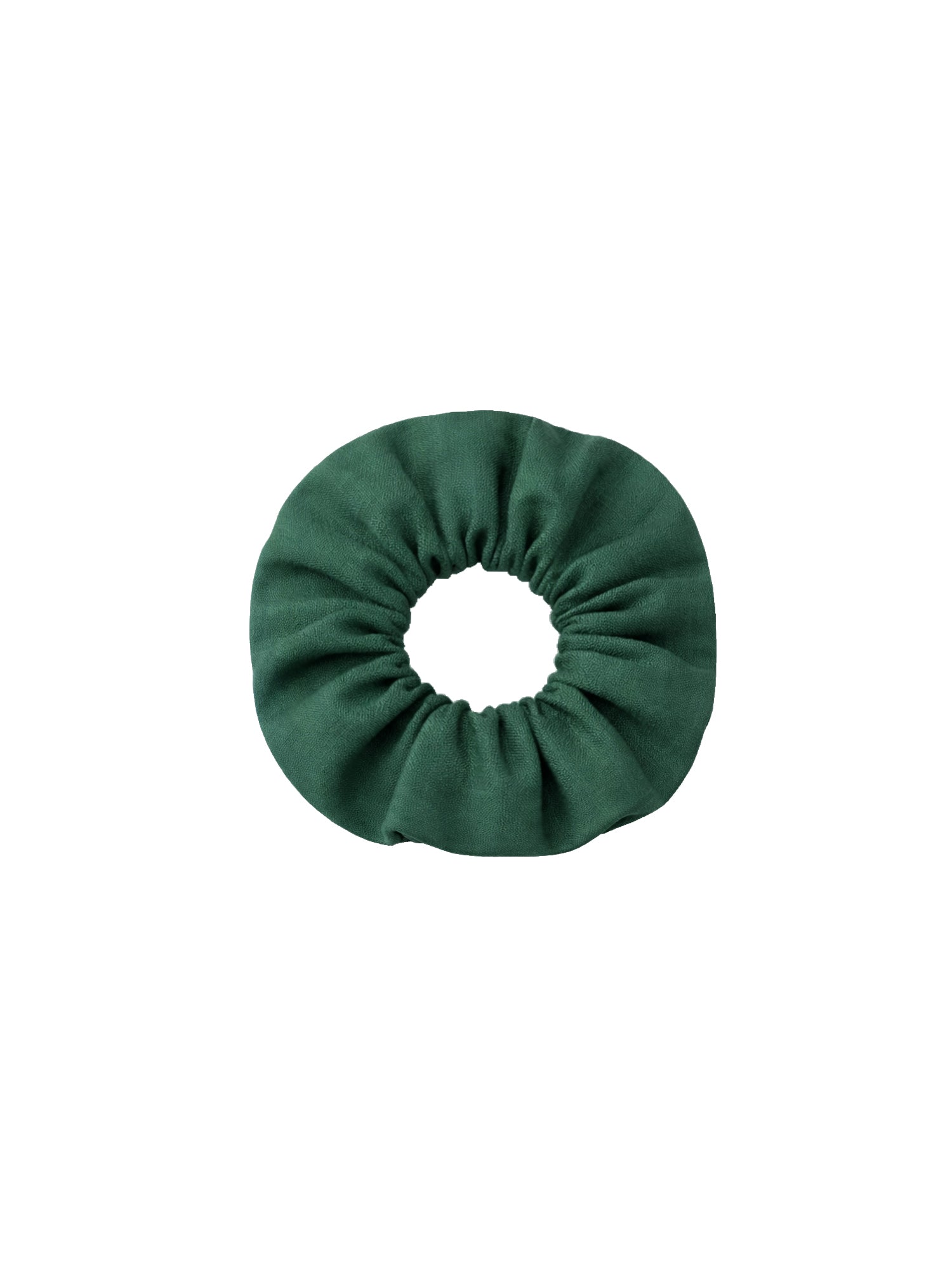 Nachhaltiges Leinenscrunchie in grün von FUXBAU aus Schnittresten Made in Portugal