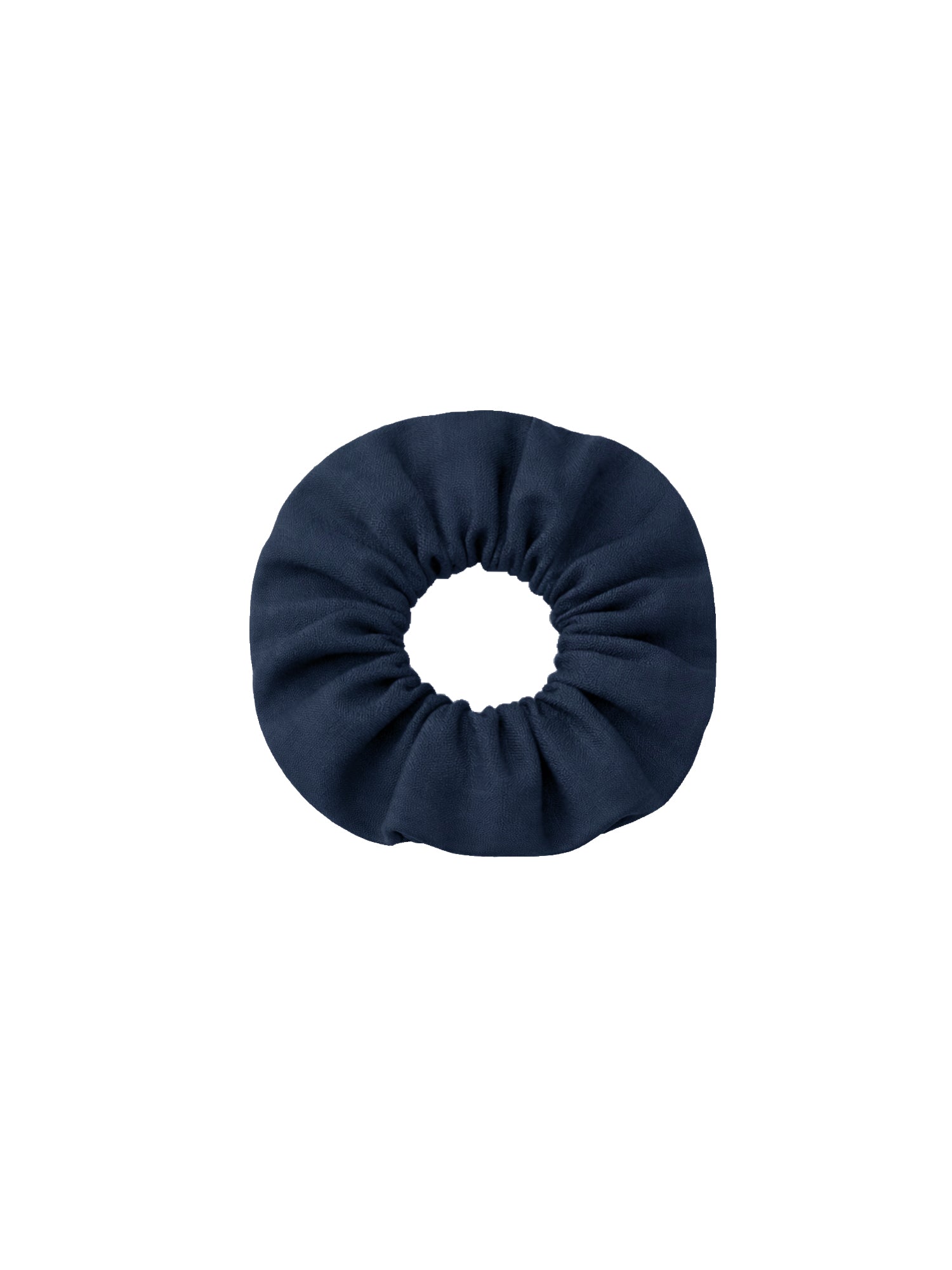 Nachhaltiges Leinenscrunchie in navy von FUXBAU aus Schnittresten Made in Portugal