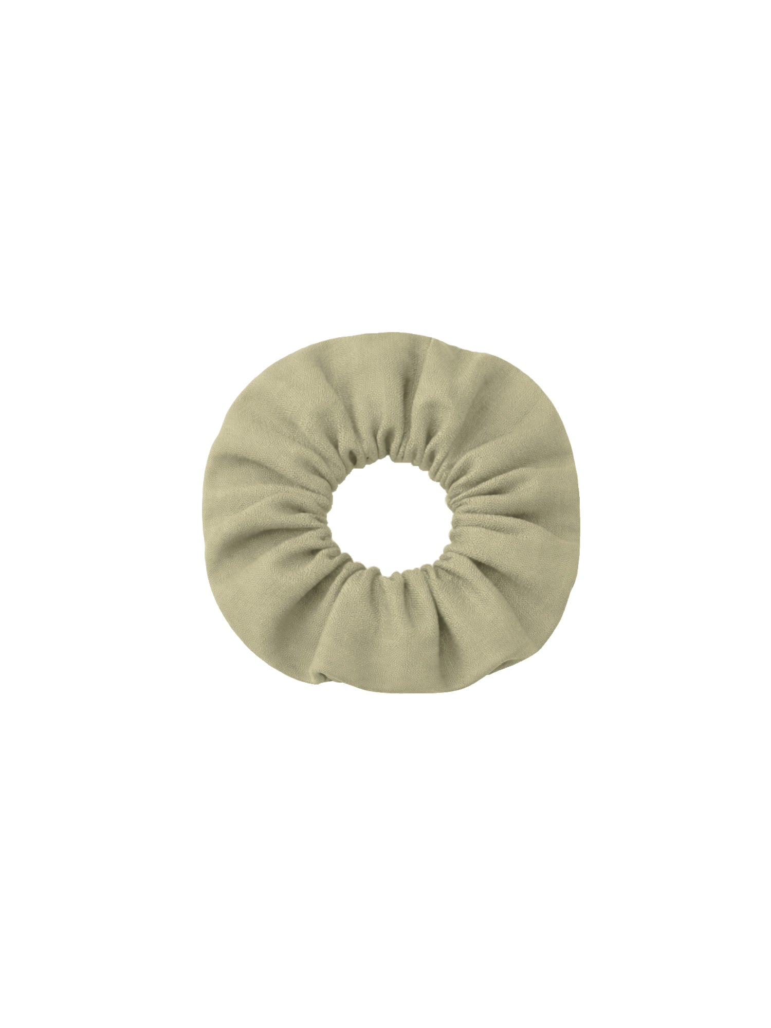 Nachhaltiges Leinenscrunchie in salbei von FUXBAU aus Schnittresten Made in Portugal