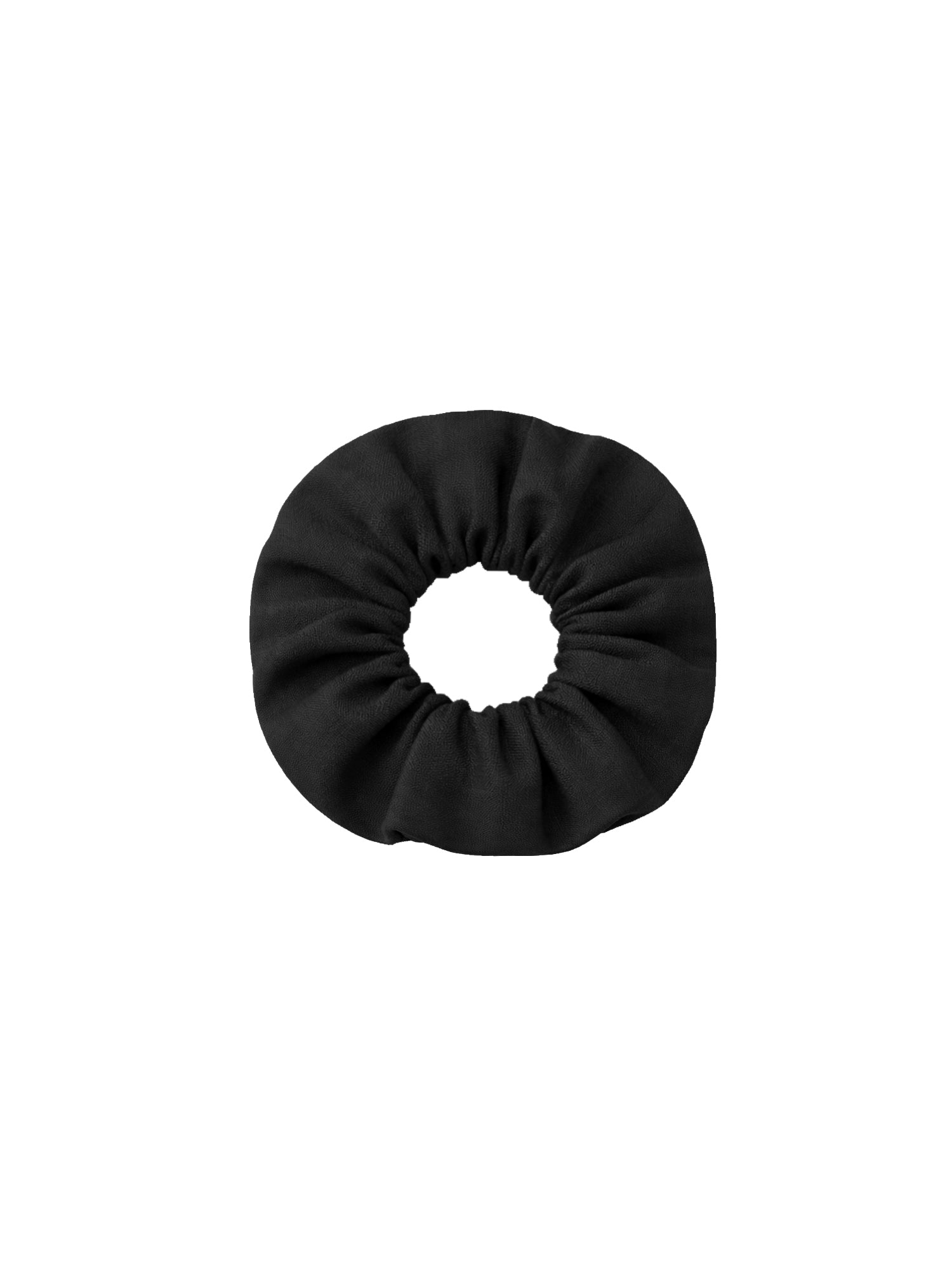 Nachhaltiges Leinenscrunchie in schwarz von FUXBAU aus Schnittresten Made in Portugal