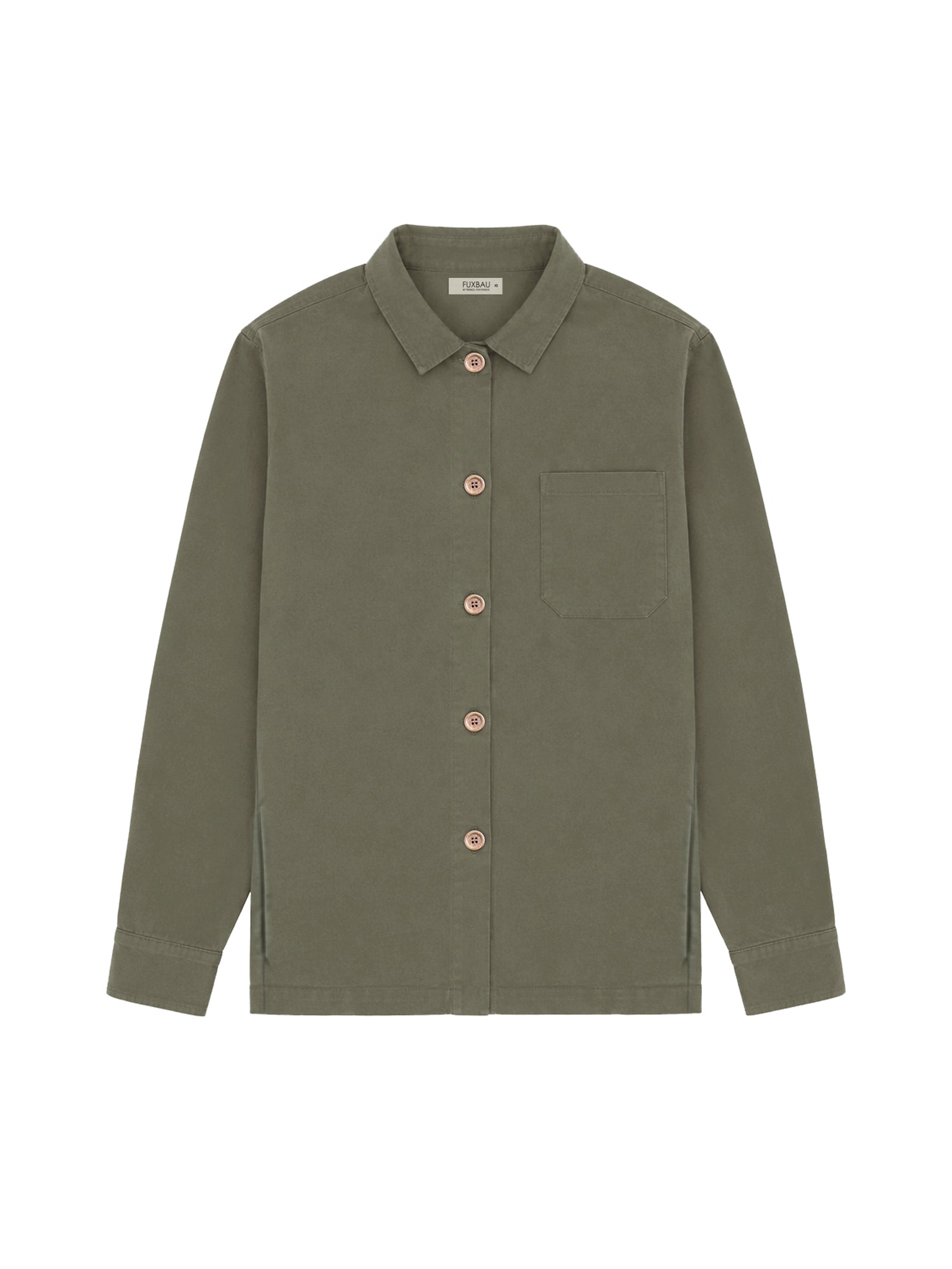 Nachhaltiges Männer Overshirt in olivegrün von FUXBAU aus 100% Biobaumwolle und Made in Portugal