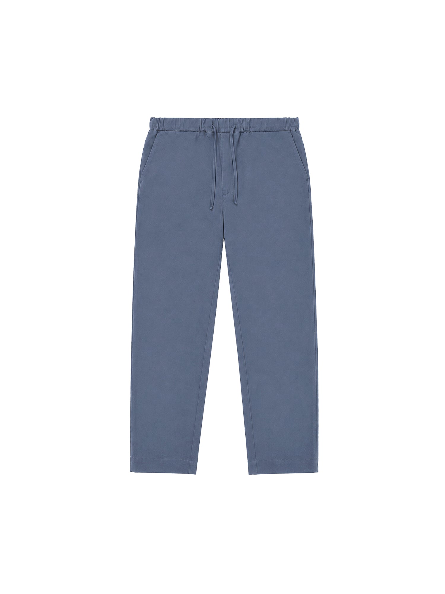 Lange Männer Stoffhose in blaugrau aus 100% Biobaumwolle und fair in Portugal hergestellt.