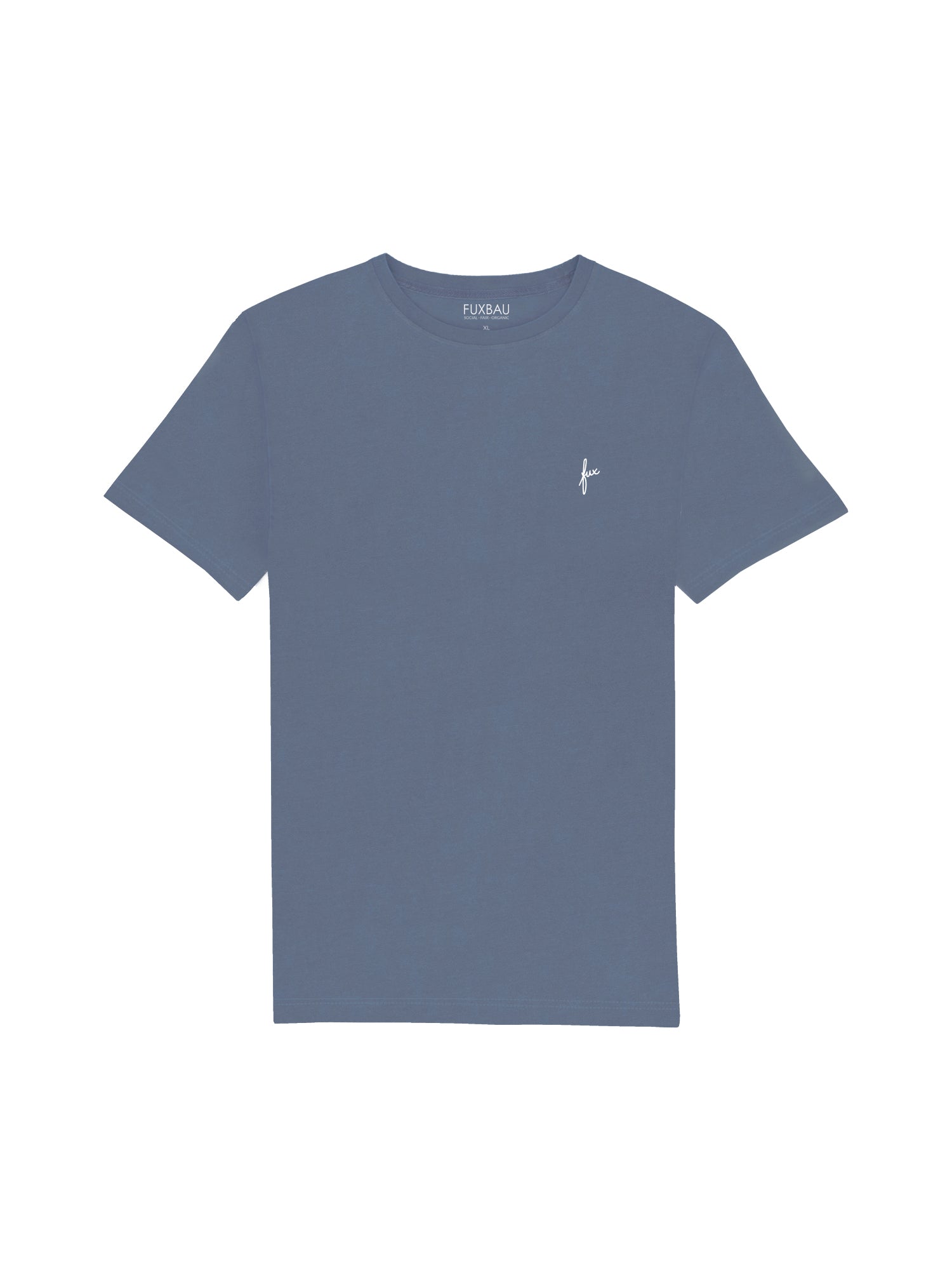 Nachhaltiges Männer fux T-Shirt in seeblau aus 100% GOTS zertifizierter Biobaumwolle und fair in Portugal hergestellt