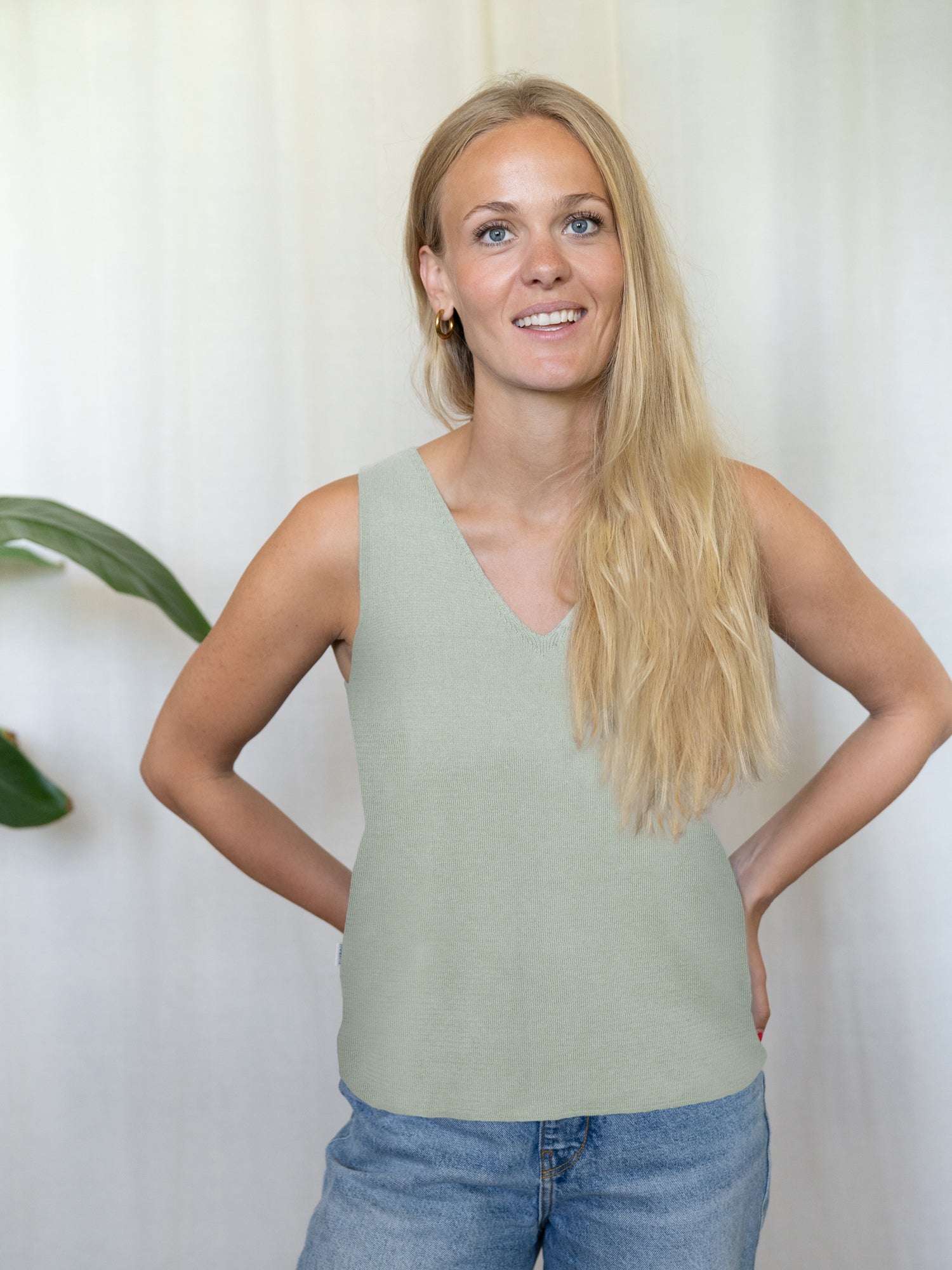 Stricktop Damen mint nachhaltige Biobaumwolle sommerliches Outfit