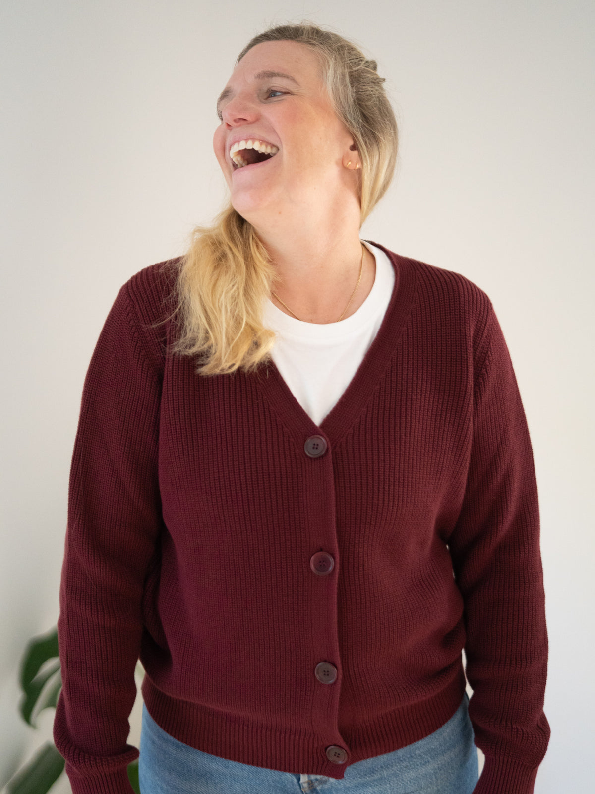 4Seasons Frauen Strickjacke - bordeaux