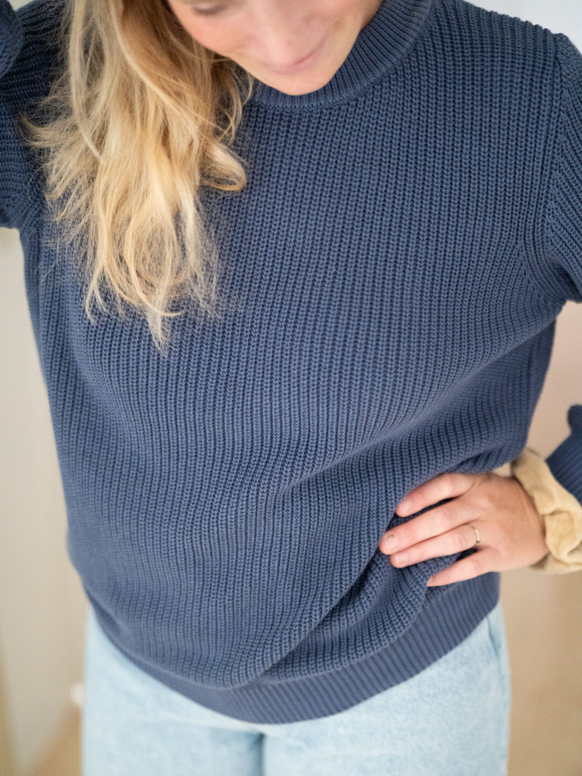 4Seasons Frauen Strickpullover - blaugrau