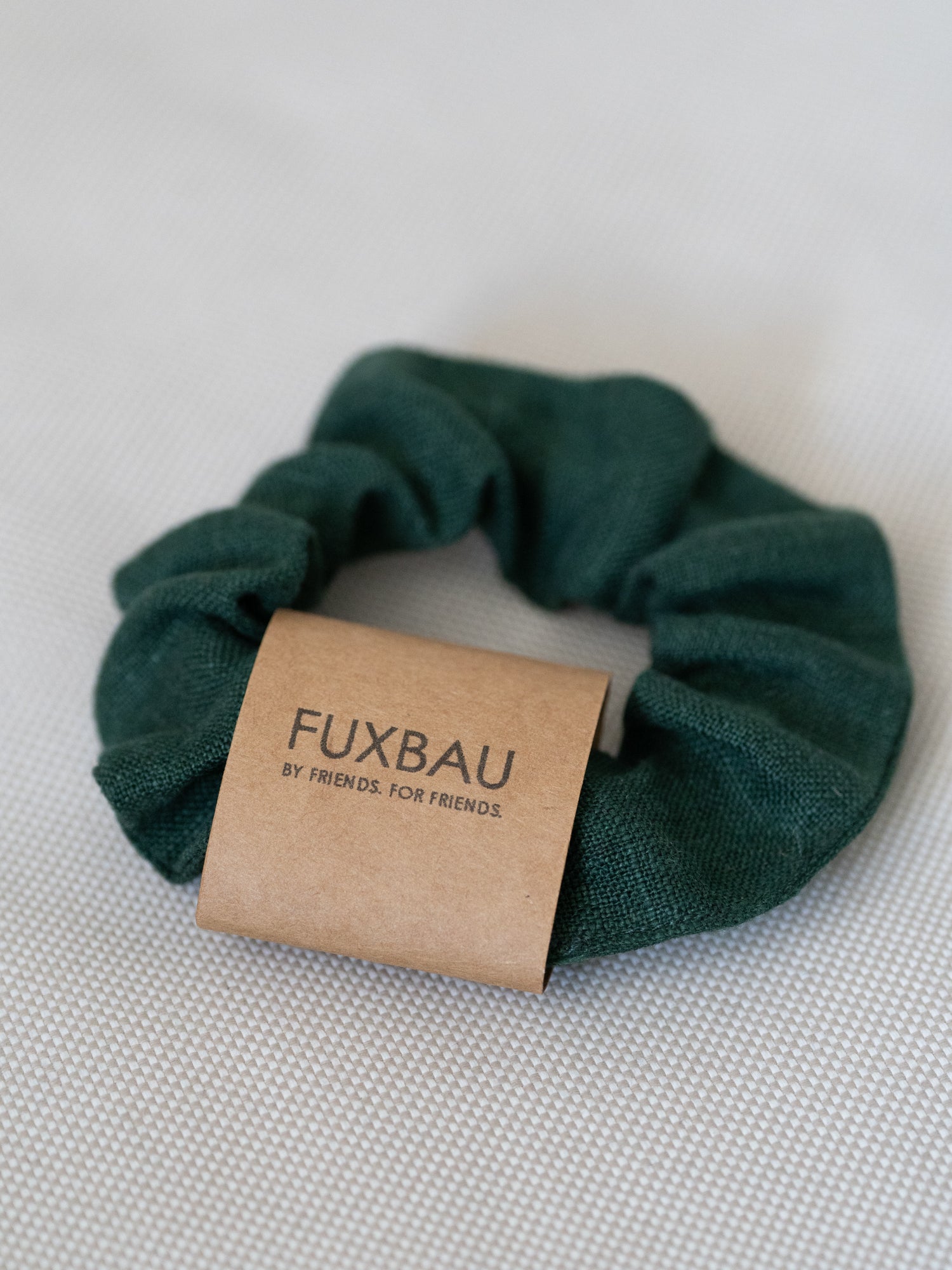 Leinenscrunchie grün Damen aus Bio-Leinen Portugal FUXBAU