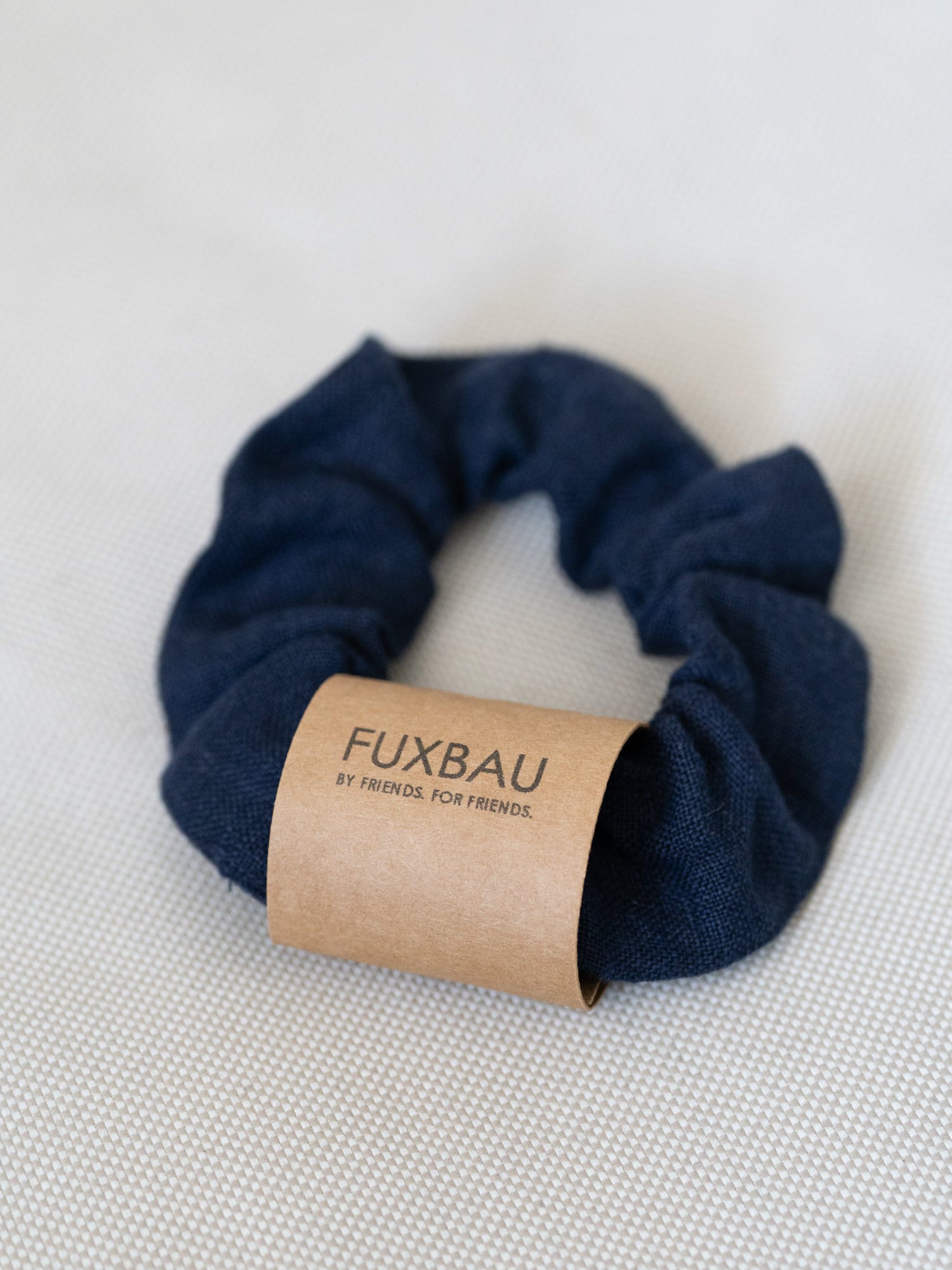 Leinenscrunchie navy Damen aus Bio-Leinen Portugal FUXBAU