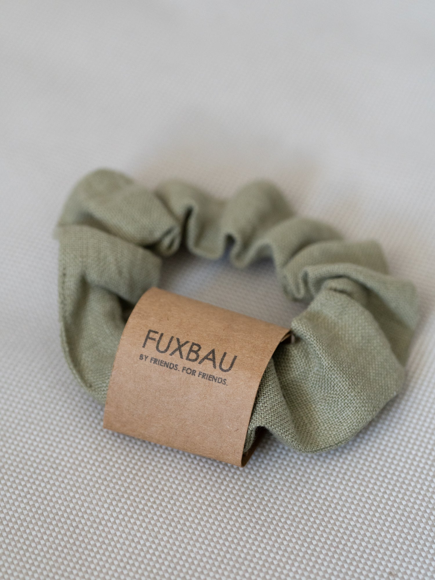 Leinenscrunchie salbei Damen aus Bio-Leinen Portugal FUXBAU