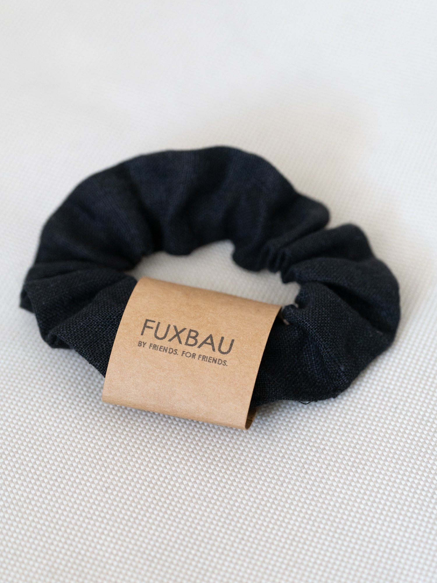 Leinenscrunchie schwarz Damen aus Bio-Leinen Portugal FUXBAU