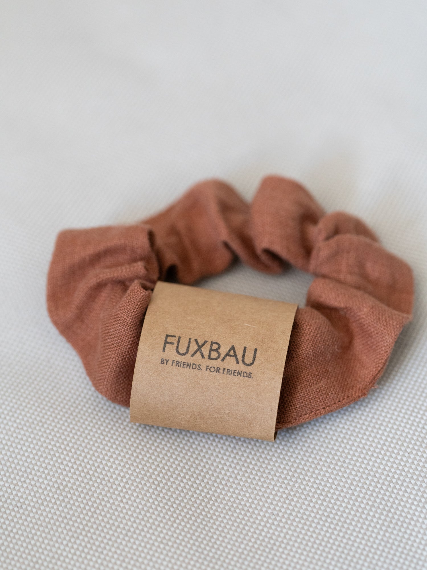 Leinenscrunchie rostbraun Damen aus Bio-Leinen Portugal FUXBAU
