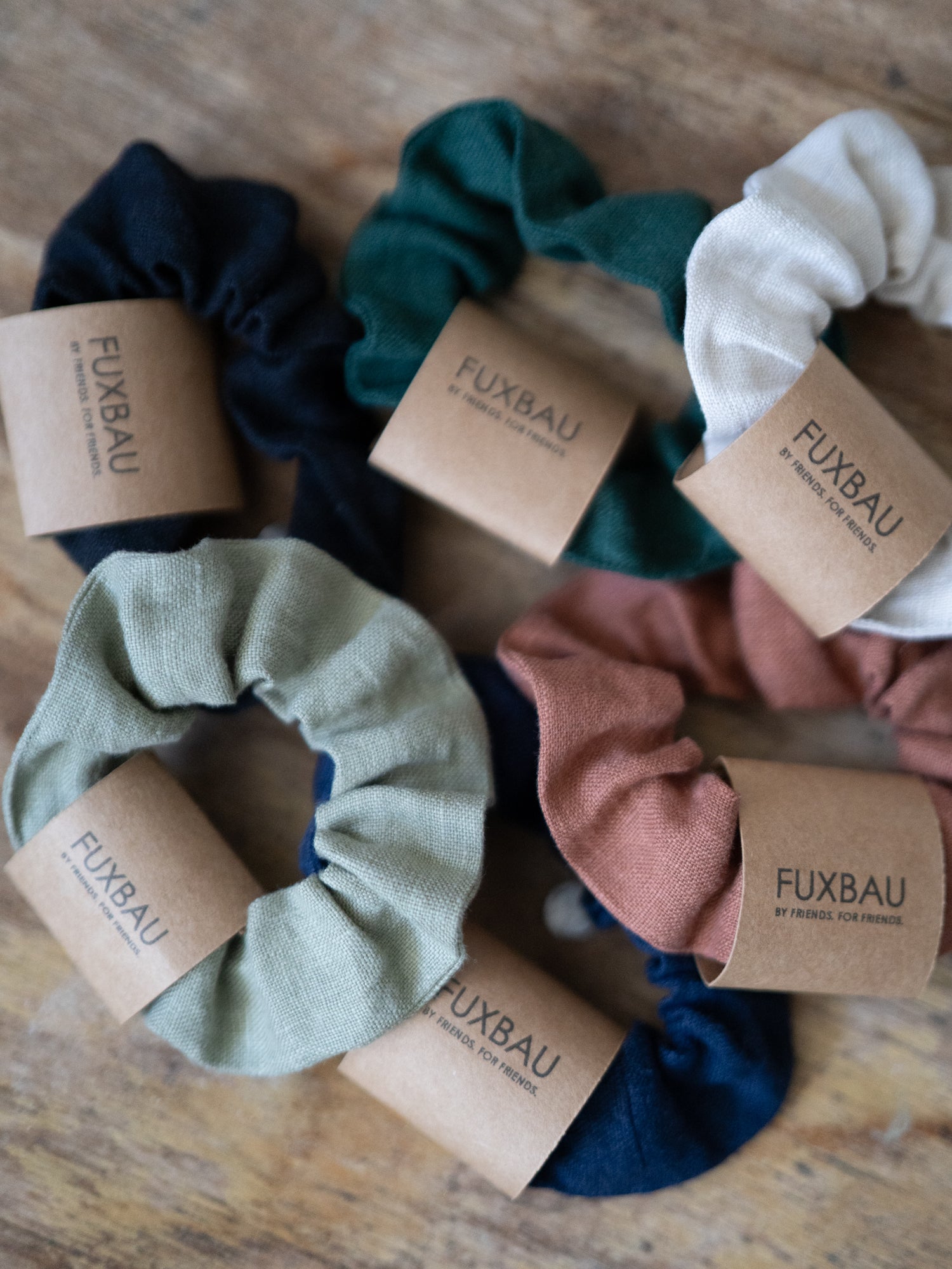 Leinenscrunchies Damen verschiedene Farben Bio-Leinen Portugal
