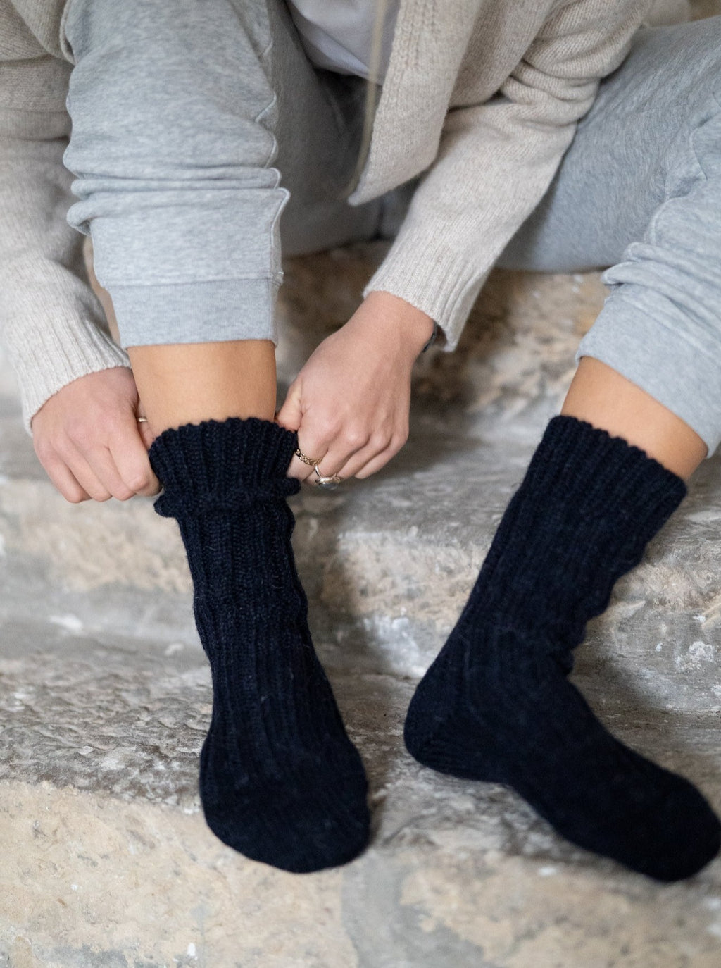 Wollsocken - navy