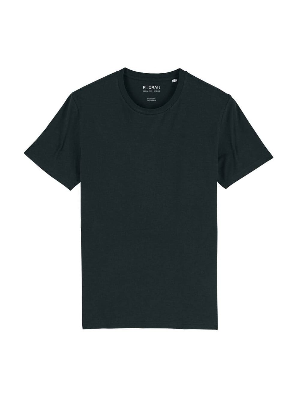 Nachhaltiges Fair Fashion Unisex Standard Basic T-Shirt in schwarz von FUXBAU aus 100% GOTS zertifizierter Biobaumwolle im 3er Pack.
