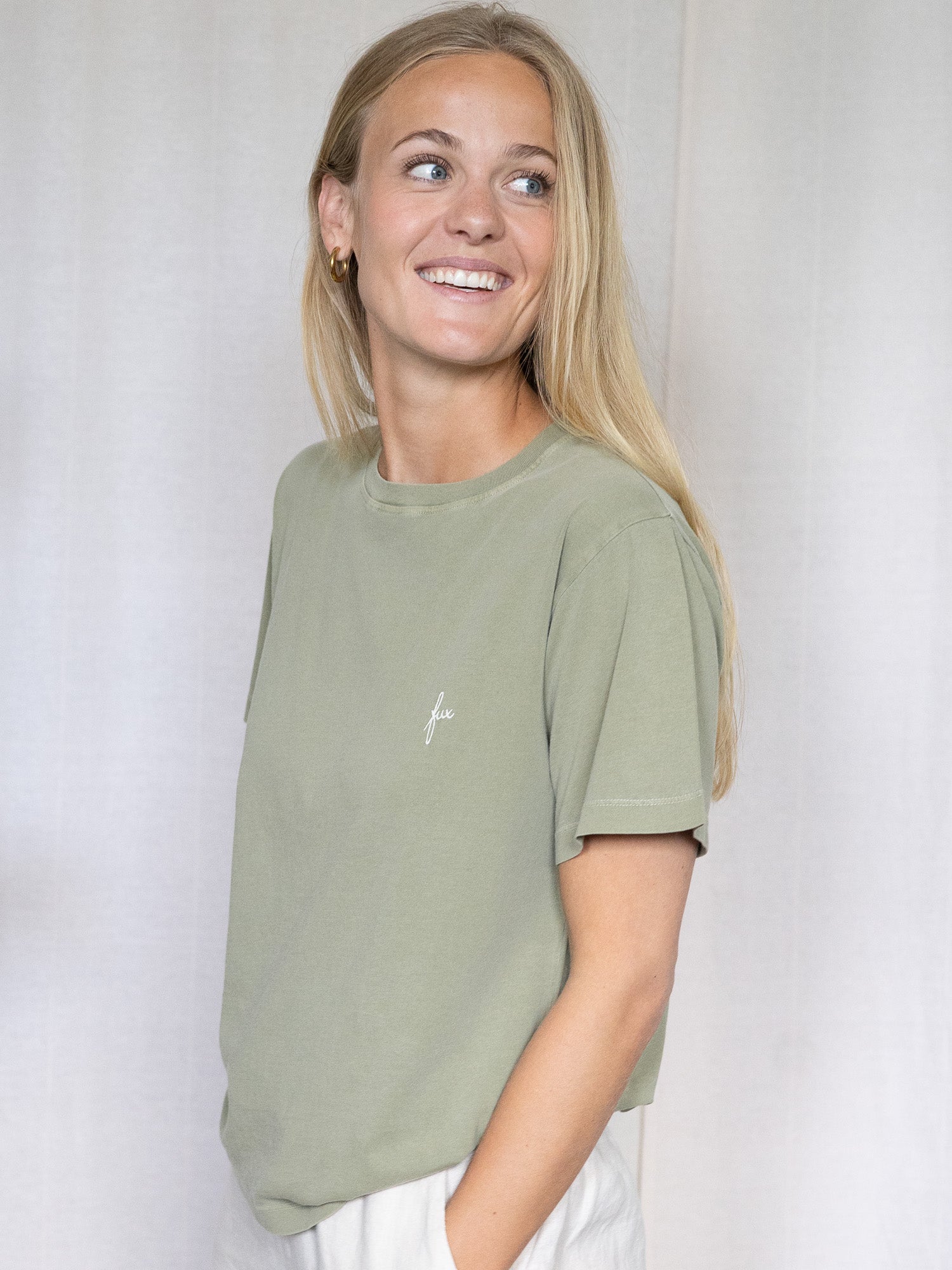 Frauen T-Shirt seegrün entspannter Sommerlook